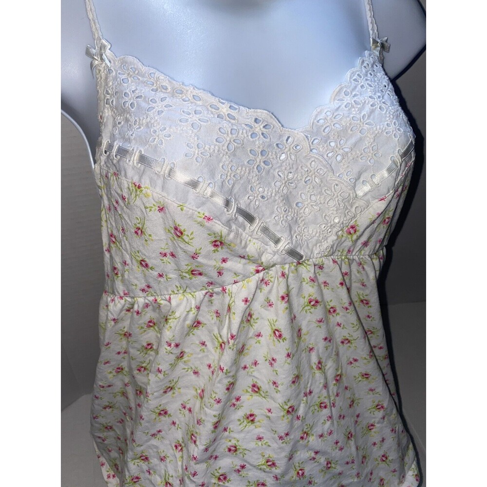 Y2k 90’s Victoria's Secret Cotton Lounge Camisole Set Sz M Cotten Mini Print